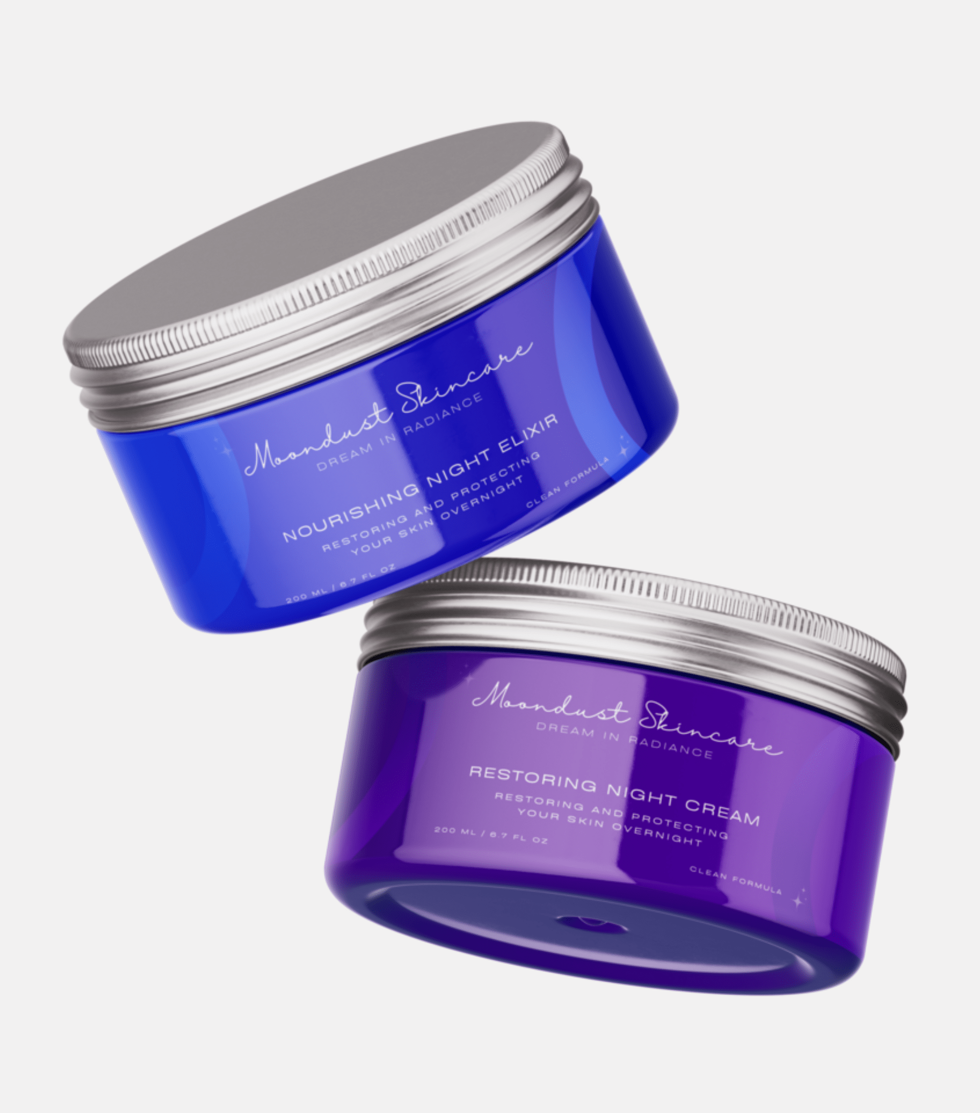 Moondust Skincare beauty packaging design